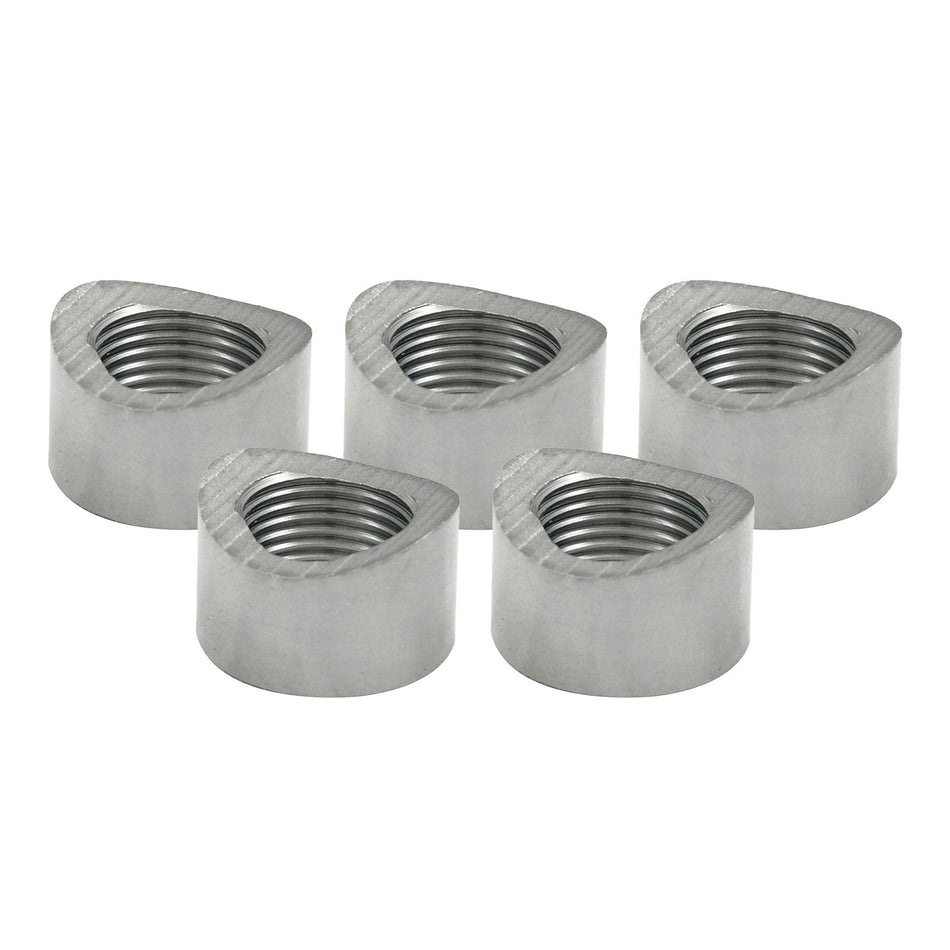 Verocious Motorsports Stainless Steel O2 Oxygen Sensor Bung, Notched - Pack of 5