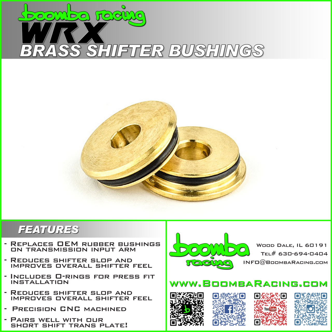 2015+ WRX Brass Shifter Bushing.