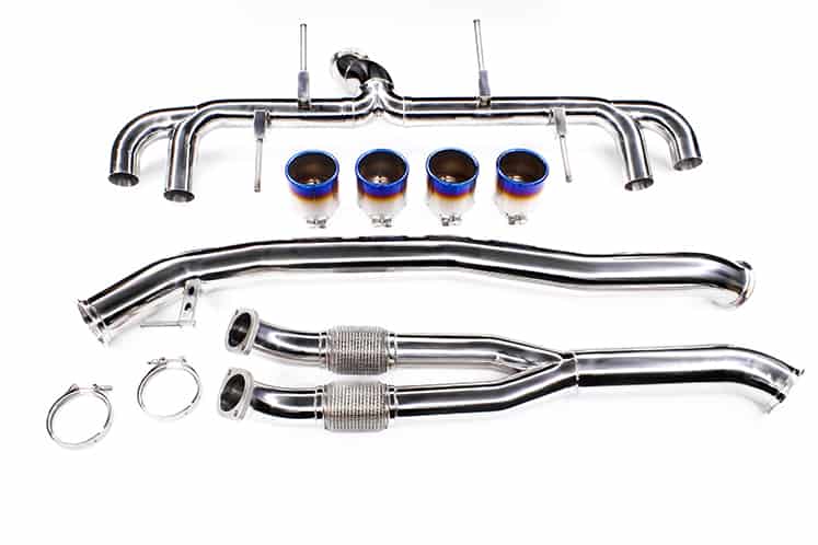 SBD 4" Super Race Exhaust System w/ 4" Midpipe & 5" Titanium Tips - Nissan GT-R R35
