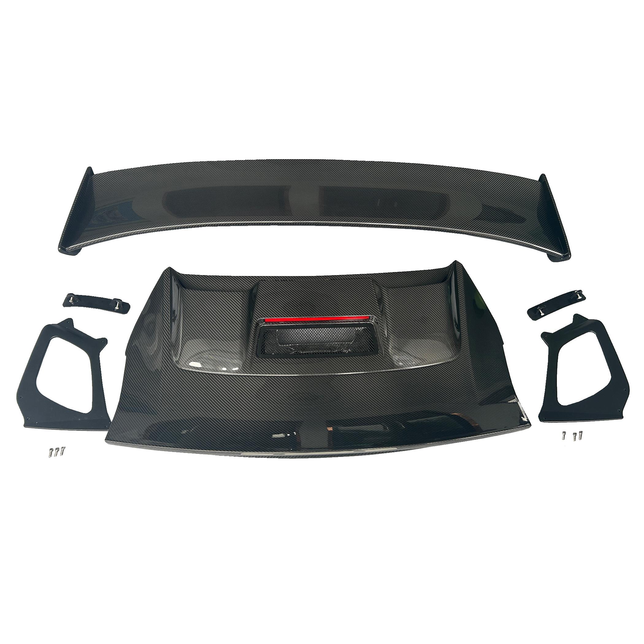 GT2RS Style Dry Carbon Fiber Rear wing w/ Carbon Fiber Trunk - 2016-2019 Porsche 911 991.2 Carrera & S & 4S.