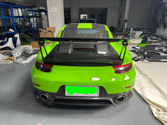 GT2RS Style Dry Carbon Fiber Rear wing w/ Carbon Fiber Trunk - 2016-2019 Porsche 911 991.2 Carrera & S & 4S.