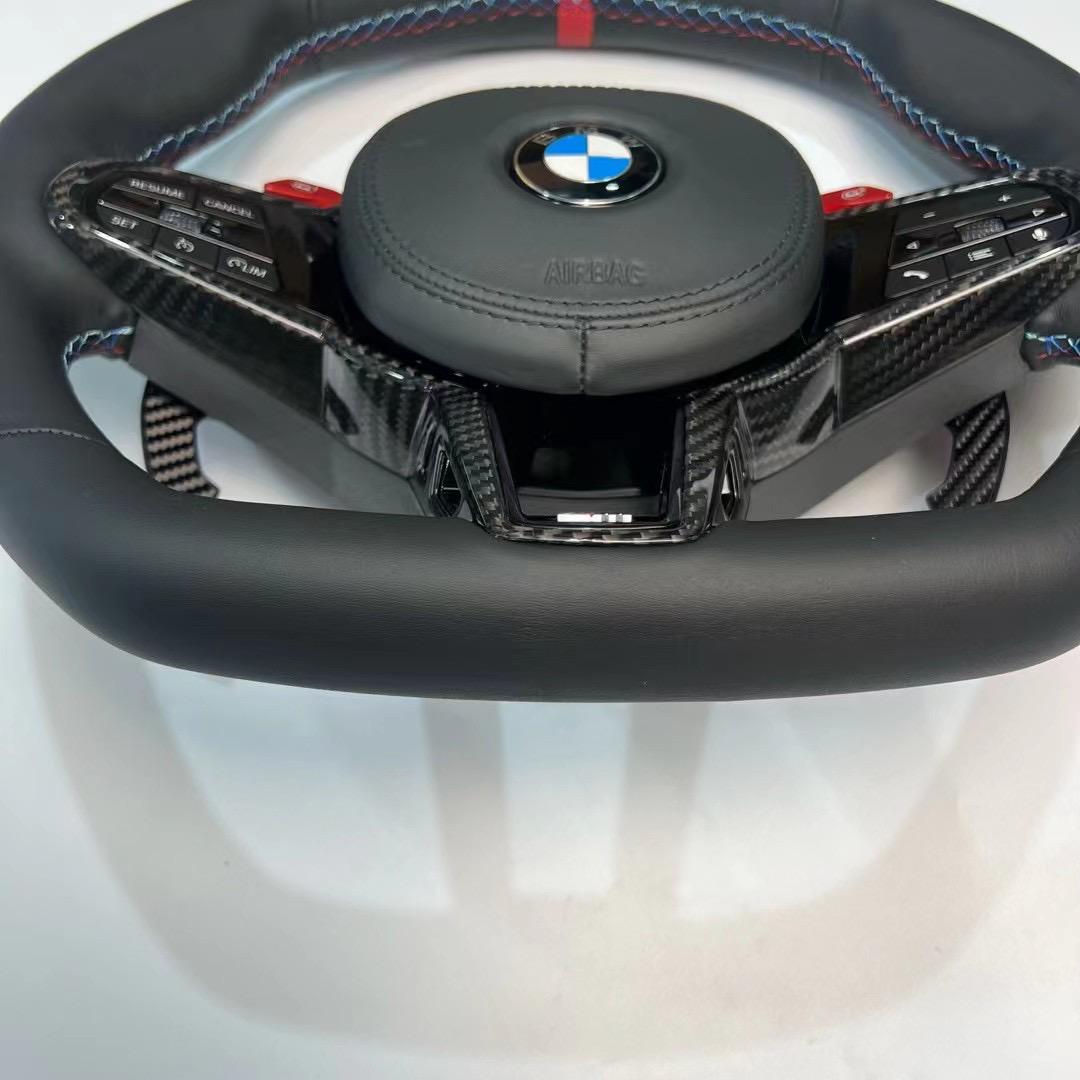 2025 LCI Steering Wheel w/ Carbon Fiber Trim Complete Replacement- BMW G Chassis.