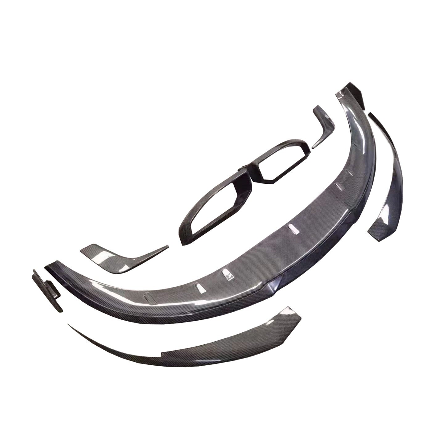 B Style Carbon Fiber Front Lip - Porsche Taycan.