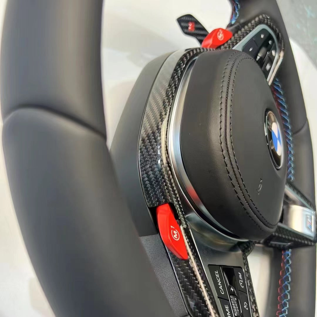 2025 LCI Steering Wheel w/ Carbon Fiber Trim Complete Replacement- BMW G Chassis.