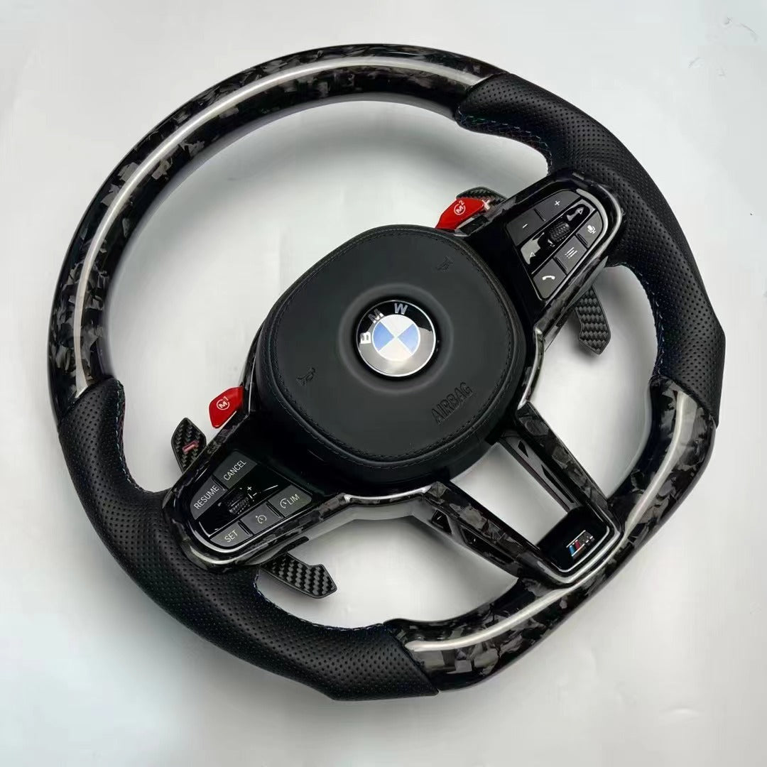 2025 LCI Steering Wheel w/ Carbon Fiber Trim Complete Replacement- BMW G Chassis.