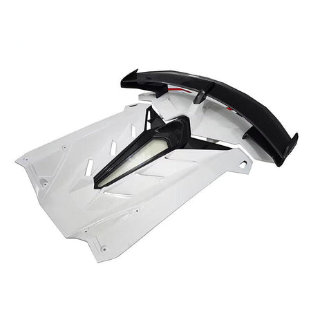 SVJ Style Carbon Fiber Wing And Rear Engine Lid - Lamborghini Aventador LP700 LP720 LP740 LP750 Coupe.