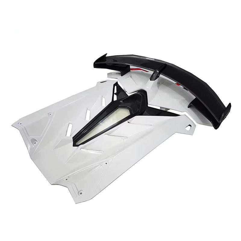 SVJ Style Carbon Fiber Wing And Rear Engine Lid - Lamborghini Aventador LP700 LP720 LP740 LP750 Coupe.