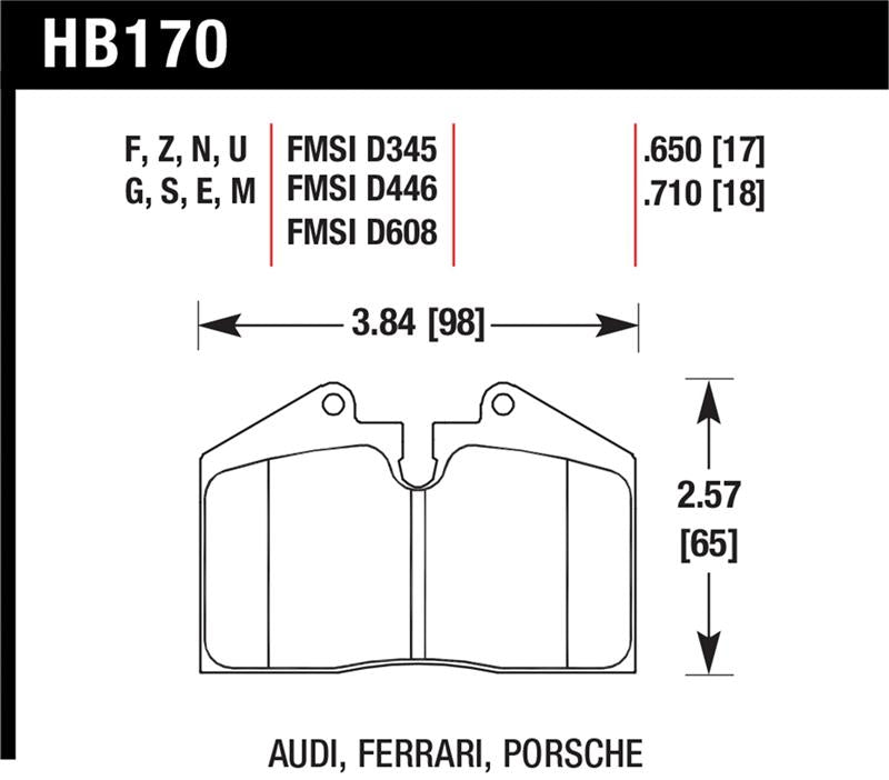 Hawk 89-94 Porsche 911 / 86-91 944 Front & Rear Blue 9012 Race Brake Pads