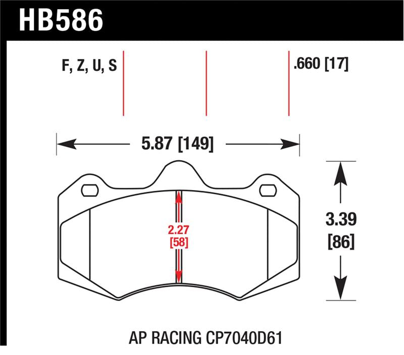 Hawk AP Racing CP7040 DTC-70 Race Brake Pads