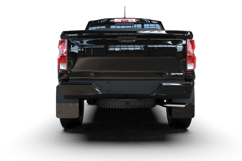Rally Armor 23-26 Chevy Colorado ZR2 &amp; Z71 Black Mud Flap - Metallic Black Logo