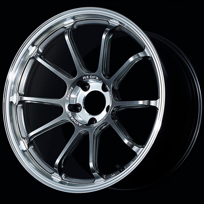 Advan RZ-DF2 Porsche 20x10.5 / +45 ET / 5x130 / 71.6mm Bore / Diamond Cut and Hyper Platinum Black