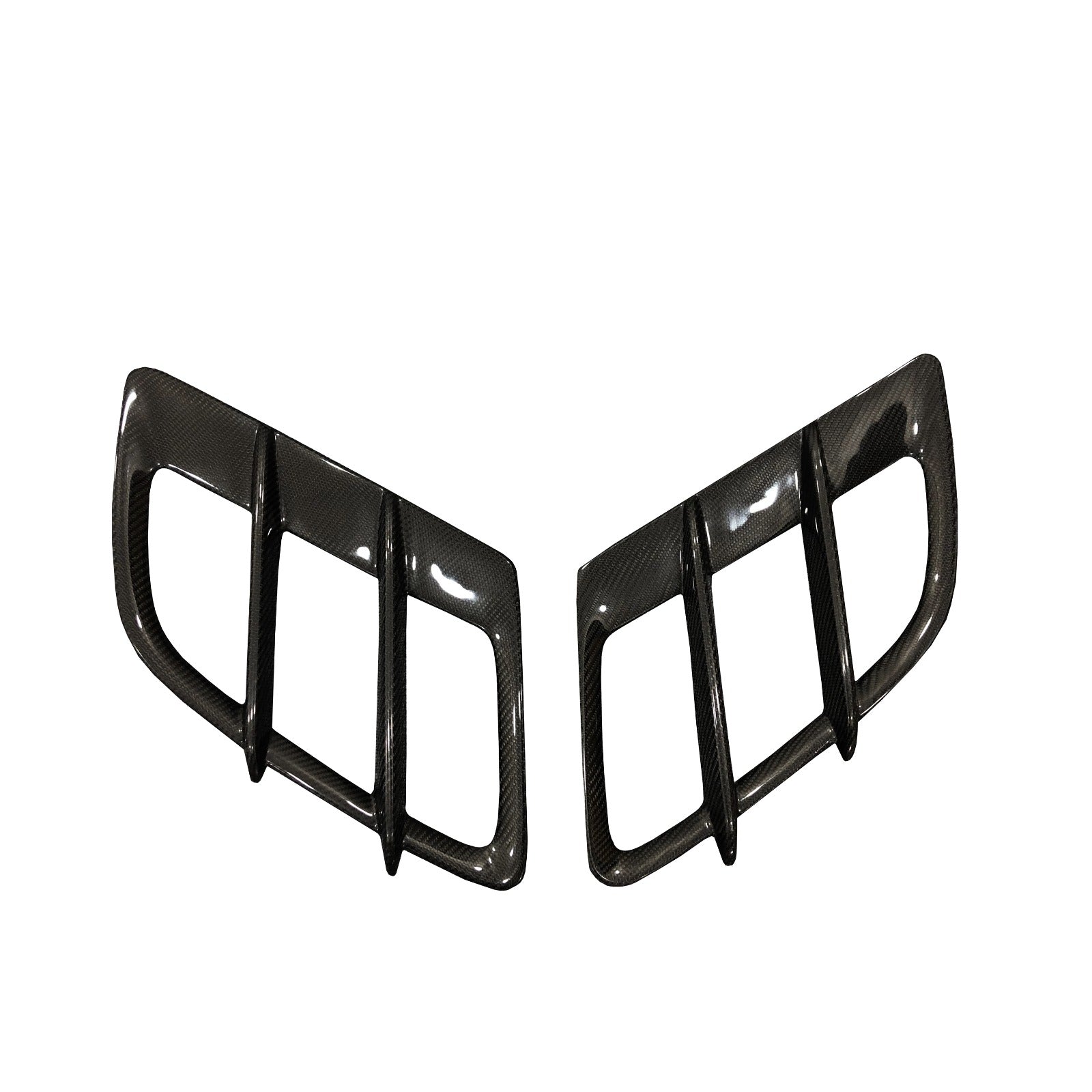 Carbon Fiber Engine Hood Vent Trim Set - Mercedes AMG GT 2015-2022.