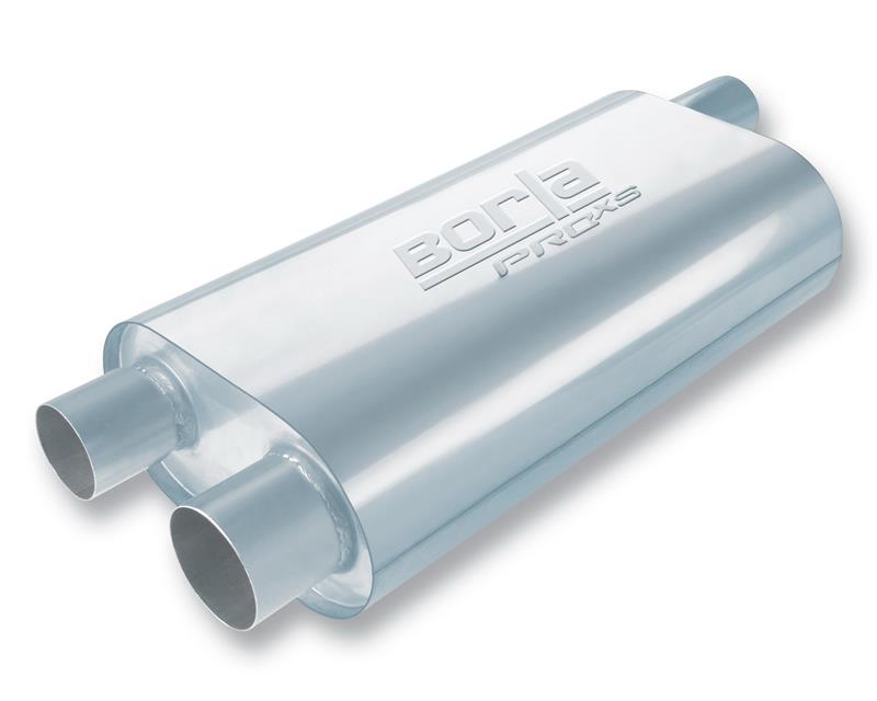 Borla Universal Oval Transverse Single 3in Inlet/2.5in Outlet 19in x 10.25in x 5.5in Turbo Muffler