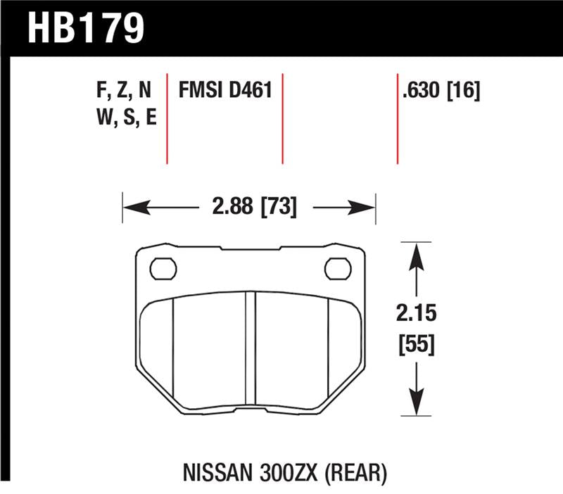 Hawk 06-07 WRX DTC-30 Rear Race Pads