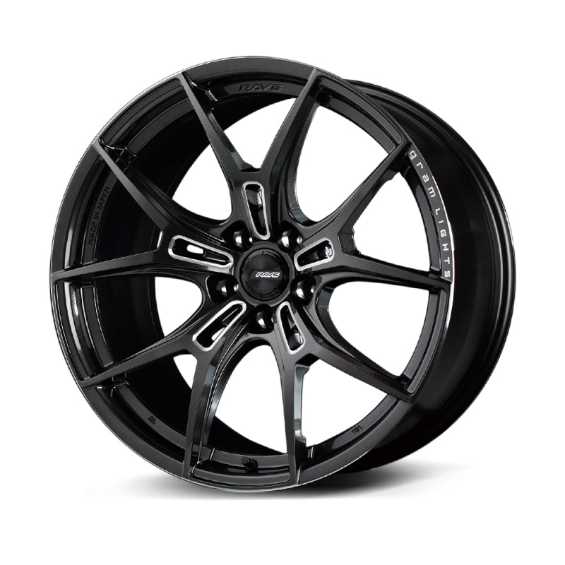 Gram Lights 57FXZ 20x10.5 +25 5x120 Super Dark Gunmetal and Machining Rim Edge DC Wheel