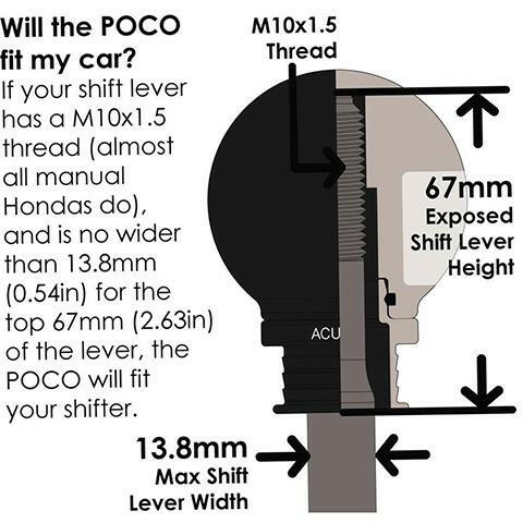 Acuity POCO Insulated Shift Knob | Multiple Honda Fitments (1952-XXX).