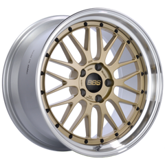 BBS LM 19x11 5x130 ET63 / 71.6 CB Gold Center Diamond Cut Lip Wheel