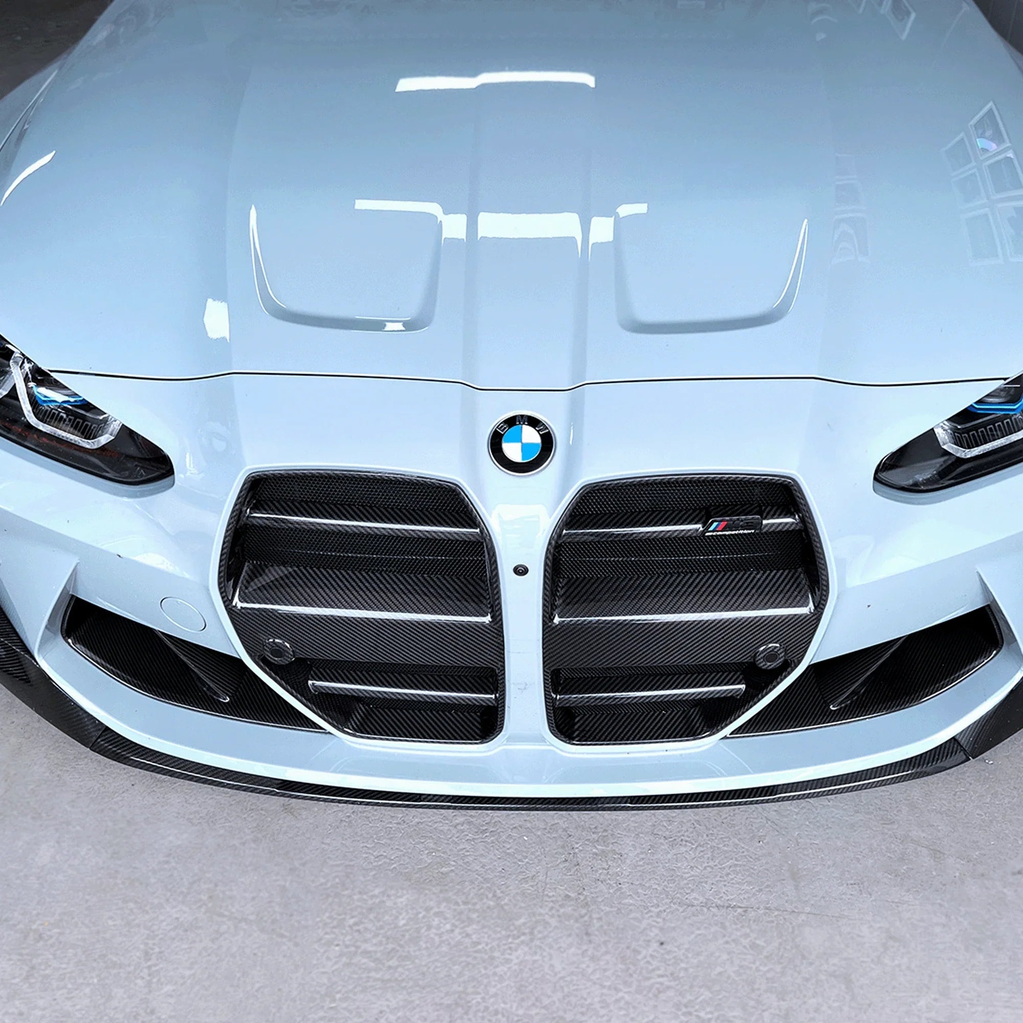V2 Carbon Fiber Front Grilles - BMW G80 M3 & G82 / G83 M4.