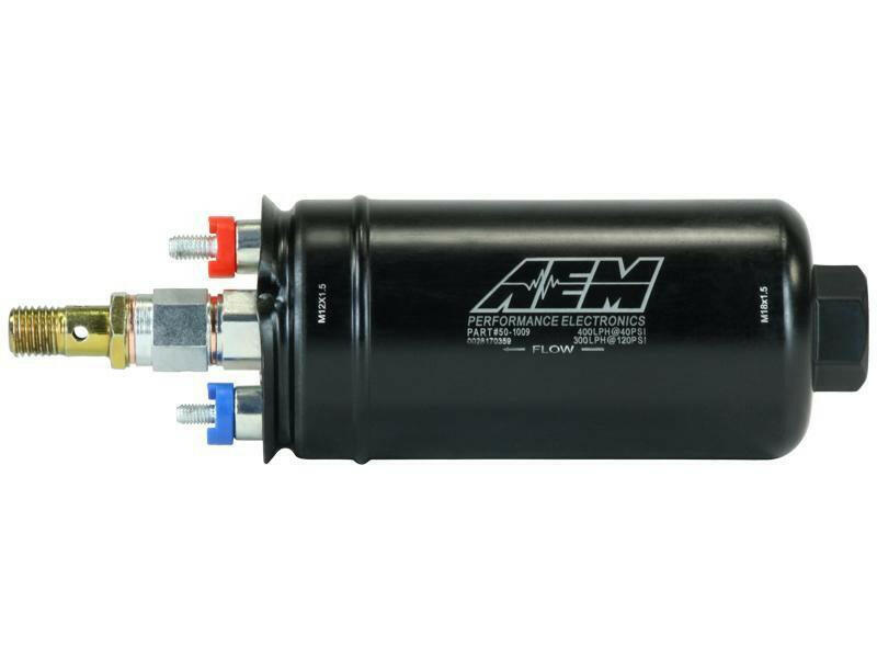 AEM Metric High-Flow Inline Fuel Pump - 400LPH (50-1009).