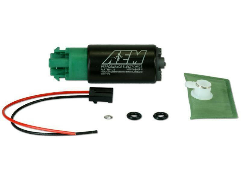 AEM E85-Compatible High Flow In-Tank Fuel Pump - 340LPH (65mm w/ Hooks) (50-1215).