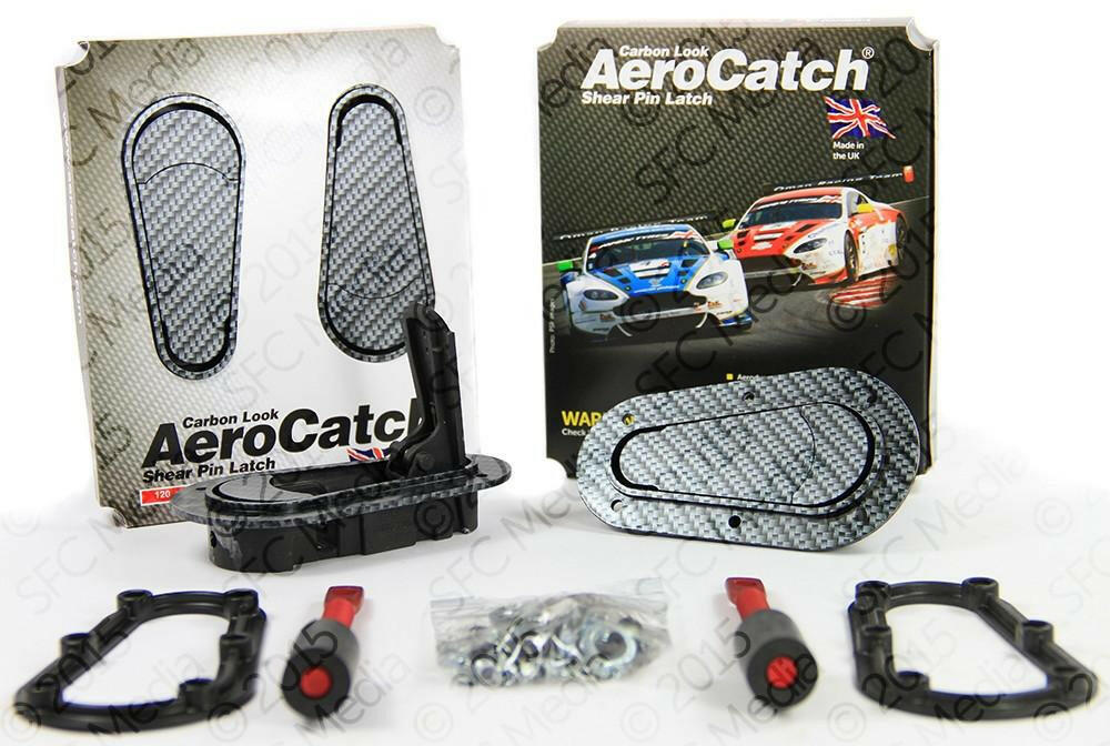 Aerocatch Carbon Look Hood Pins Flush Non-Locking Kit (125-3000).