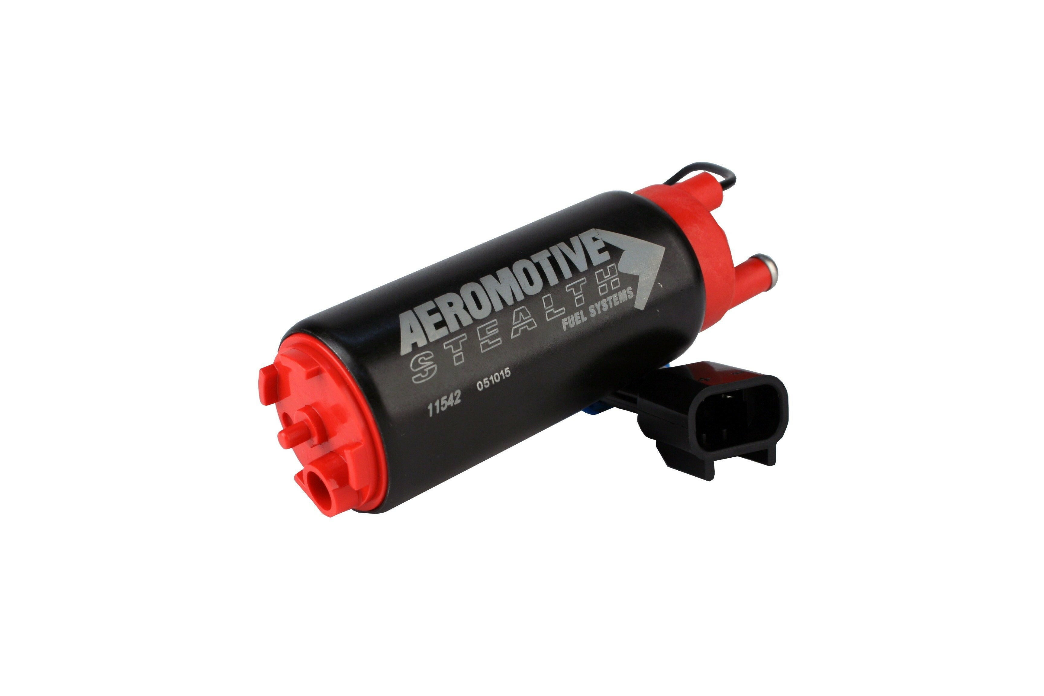 Aeromotive 340 Stealth Fuel Pump - Offset Inlet Inline w/ Outlet (11542).