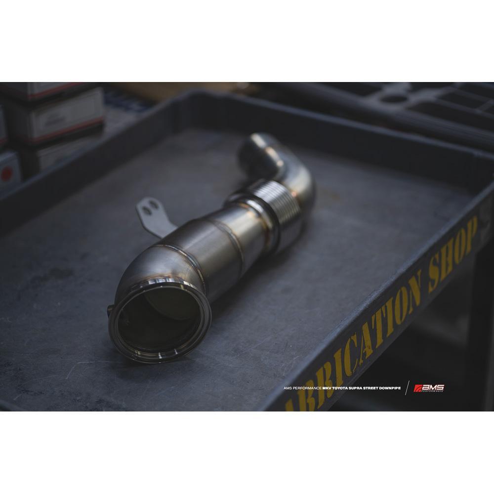 AMS Downpipe w/ Ultra High-Flow GESI Cat | 2020-2026 Toyota Supra A90 3.0L (AMS.38.05.0001-2)