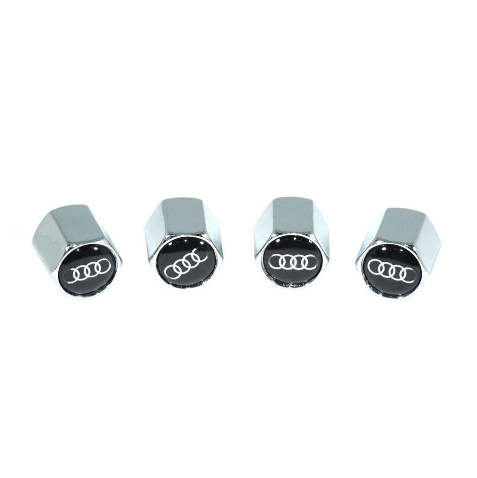 Chrome Valve Stem Tire Caps, Style: AUDI