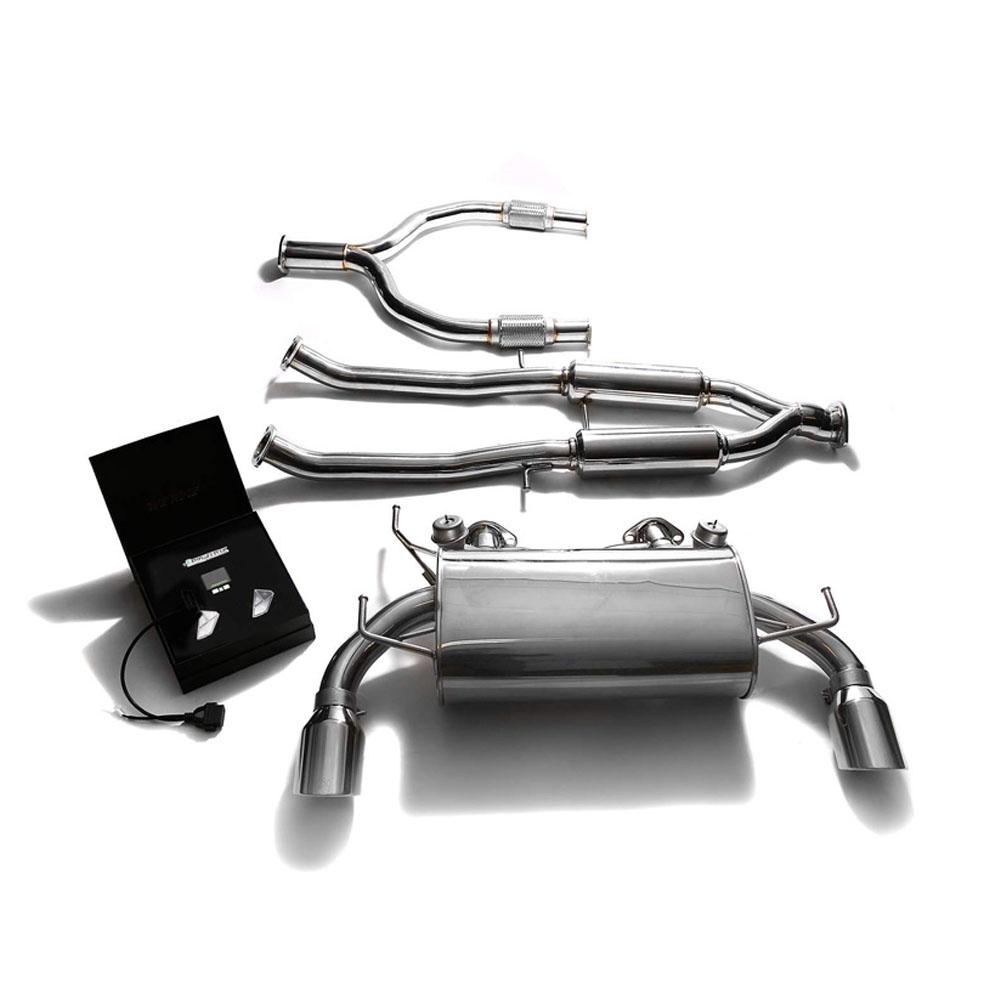 Armytrix Stainless Steel Valvetronic Catback Exhaust with Dual Exhaust Tips | 2009-2020 Nissan 370Z (NIZ37-DS13B).
