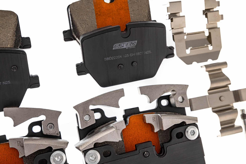 SBD Ceramic Brake Pads for 3.0L Toyota GR Supra / BMW Z4 Iron Rotors