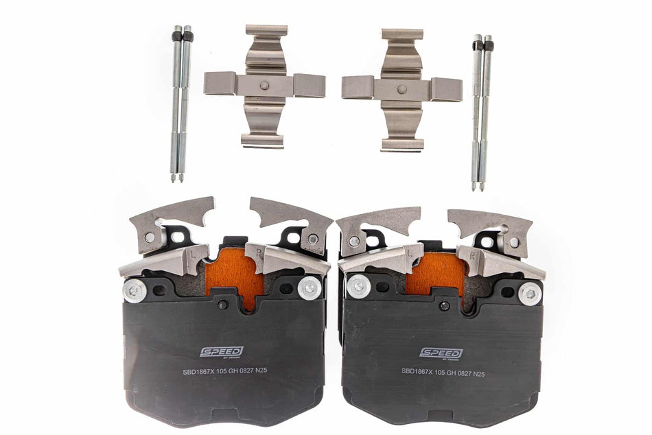 SBD Ceramic Brake Pads for 3.0L Toyota GR Supra / BMW Z4 Iron Rotors
