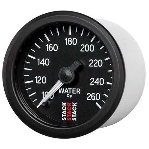 AutoMeter Stack 52mm 100-260 Deg F 1/8in NPTF Male Pro Stepper Motor Water Temp Gauge (ST3308).