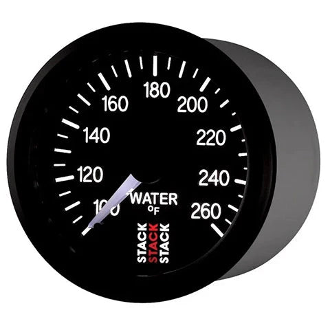 AutoMeter Stack 52mm 100-260 Deg F 1/8in NPTF Male Pro Stepper Motor Water Temp Gauge (ST3308).