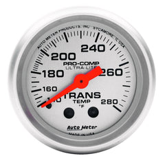 Autometer Ultra-Lite 52mm 140-280 Deg F Mechanical Transmission Temp Gauge (4351).