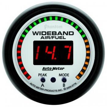 Autometer Phantom Series 2-1/16'' Wideband Pro Air/Fuel Ratio 6:1-20:1 AFR Gauge (5778).