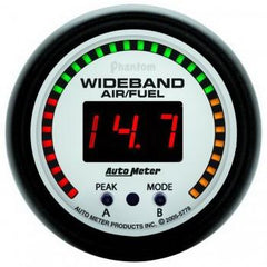 Autometer Phantom Series 2-1/16'' Wideband Pro Air/Fuel Ratio 6:1-20:1 AFR Gauge (5778).