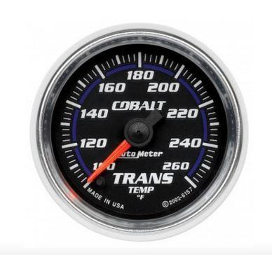Autometer Cobalt Series 2-1/16” Transmission Temperature Gauge 100-260 °F (6157).