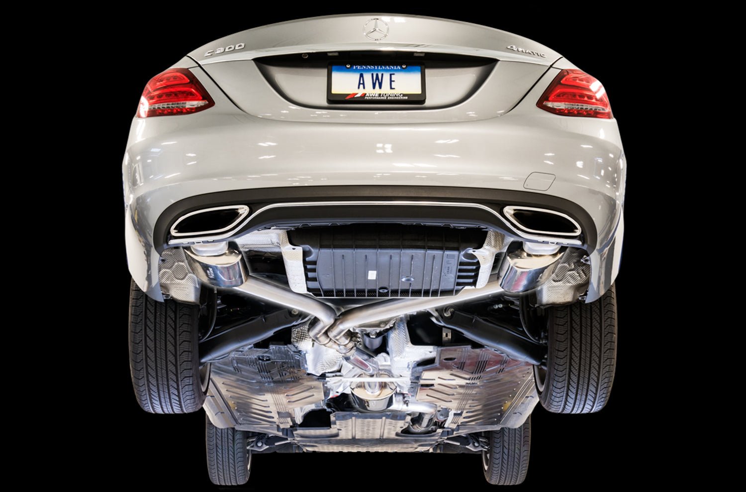 AWE Exhaust for Mercedes - Benz W205 C300 / C200 - SBX Performance