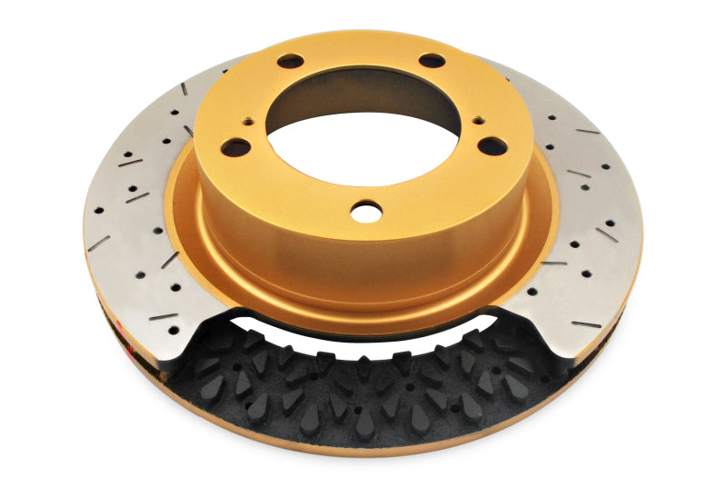 DBA 99-04 Audi A6 Quattro 4.2L Front 5000 Series Drilled & Slotted Rotor w/Gold Hat