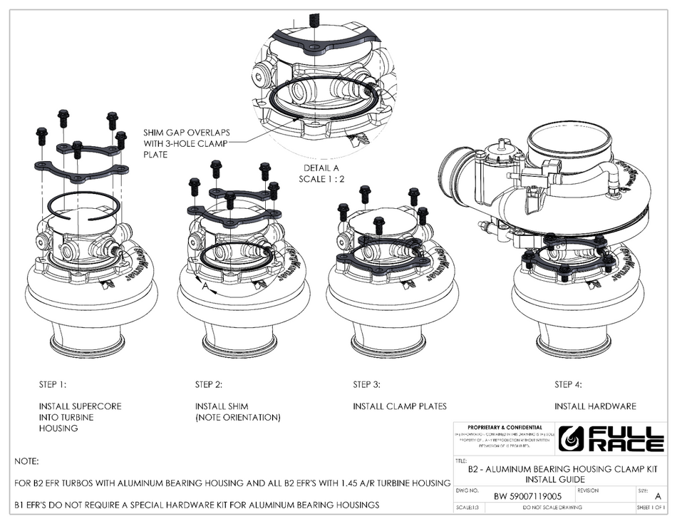BorgWarner EFR H-Type 1.45 A/R T4 Twin Scroll EWG Turbine Housing