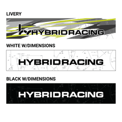 Hybrid Racing Dimensions Sunstrip White HYB-STI-00-06