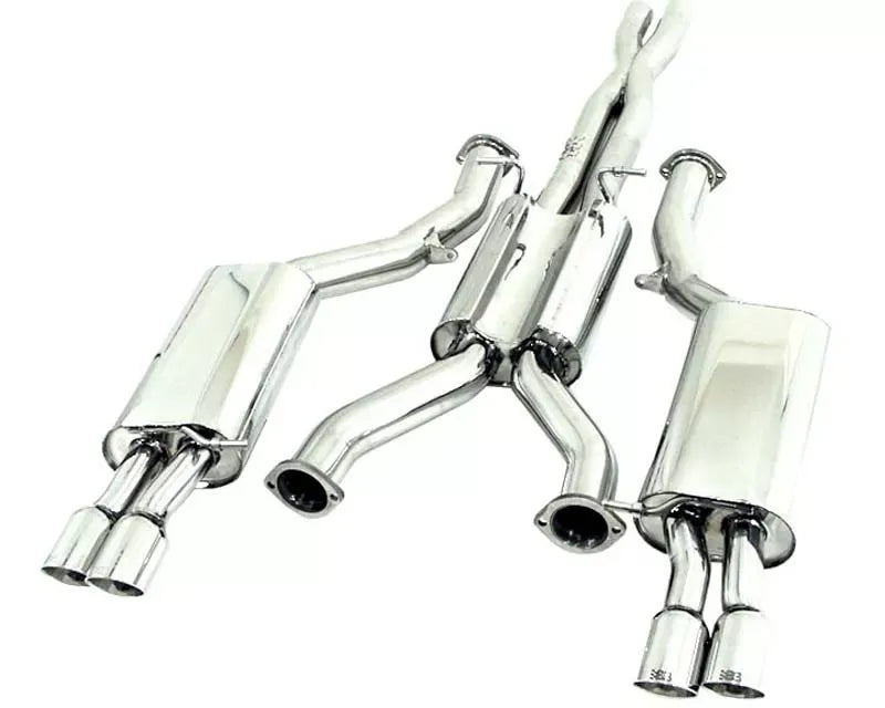 B&B Exhaust Catback Exhaust System 3-Inch Dual Double Wall Tips Audi RS6 2004-2007.