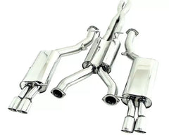 B&B Exhaust Catback Exhaust System 3-Inch Dual Double Wall Tips Audi RS6 2004-2007.