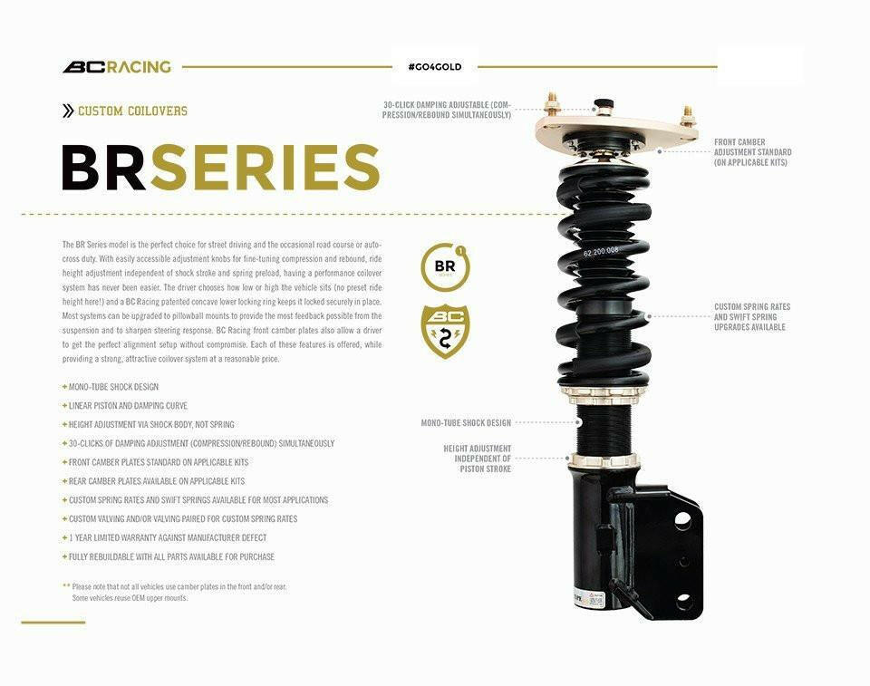 BR Series Evo X Coilovers By BC Racing | 2008-2015 Mitsubishi Evo X (B-20-BR).