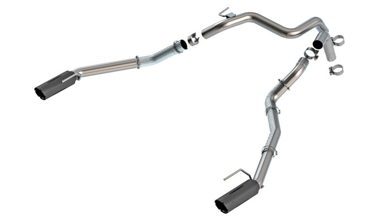 Borla 24-25 Ford Ranger Raptor 2.75in Tail Pipe Kit 4in Tip - Ceramic Black