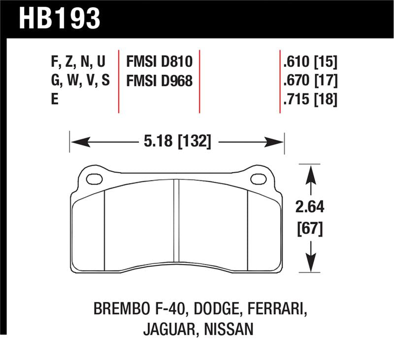 Hawk Rotora FC4 DTC-60 Race Brake Pads