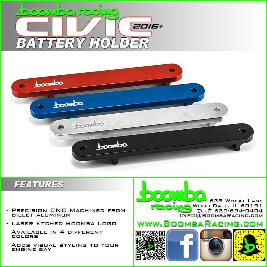 Boomba Racing Battery Tie Down - Standard | 2016+ Honda Civic (037-00-006).