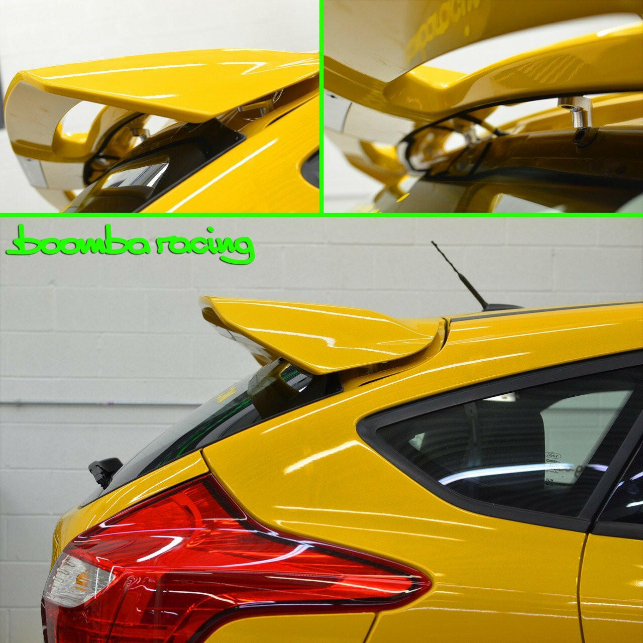 Boomba Racing Wing Risers | 2013-2018 Ford Focus ST and 2016-2018 Ford Focus RS (022000120).