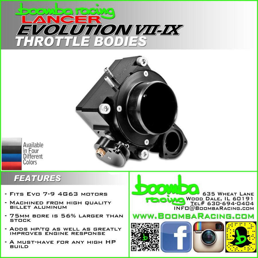 Boomba Racing 75mm Throttle Body | 2001-2006 Mitsubishi Evo 7-9 (002-00-010).