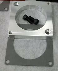 Boomba Racing 75mm Throttle Body to Q45 Bolt Pattern Adaptor | 2001-2006 Mitsubishi Evo VII - IX (002-06-010).